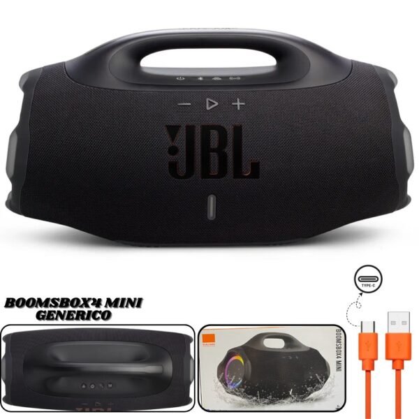 Parlante Bocina Jbl Boomsbox 4 Mini Generico Bluetooth Recargable Negro