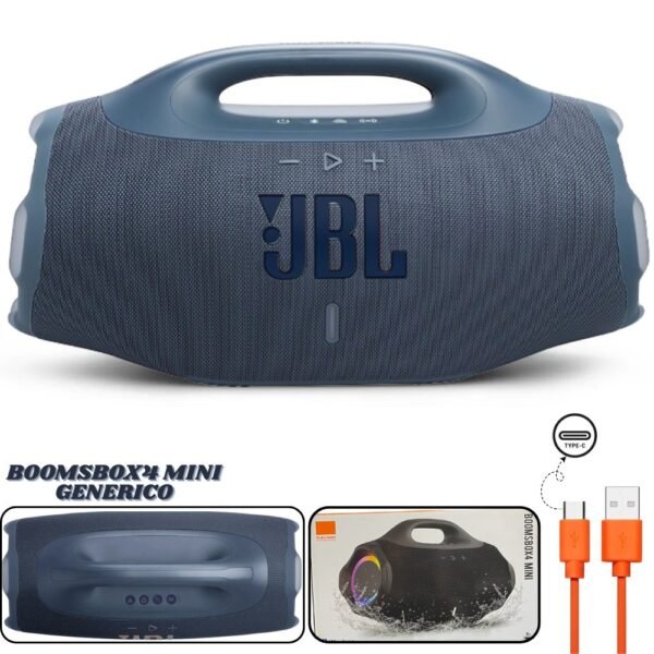 Parlante Bocina Jbl Boomsbox 4 Mini Generico Bluetooth Recargable Azul