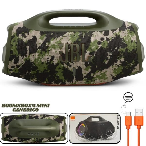 Parlante Bocina Jbl Boomsbox 4 Mini Generico Bluetooth Recargable Camuflado