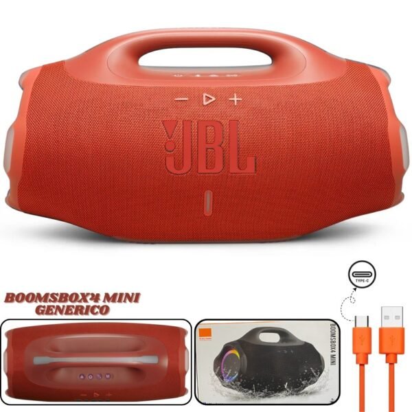 Parlante Bocina Jbl Boomsbox 4 Mini Generico Bluetooth Recargable Rojo