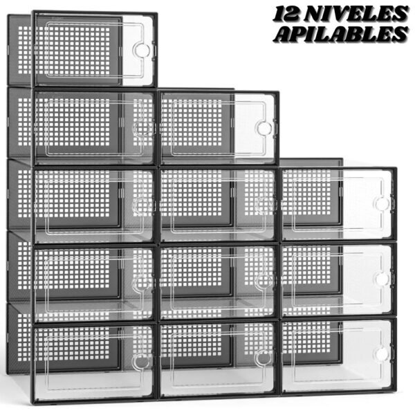 Closet Gabinete Organizador De Zapatos Apilable Zapatero 12 Niveles