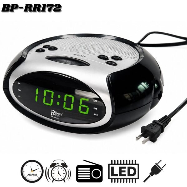 Radio Reloj Despertador Digital Am Fm Bp- Rr172