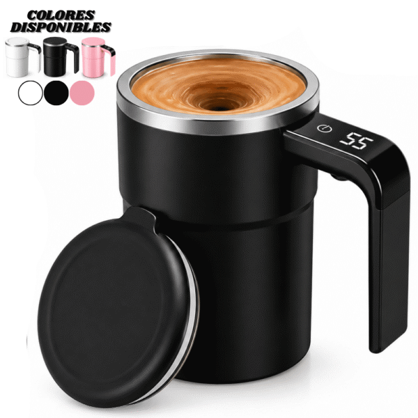 Vaso Mug Mezclador Magnetico Recargable Con Pantalla Digital