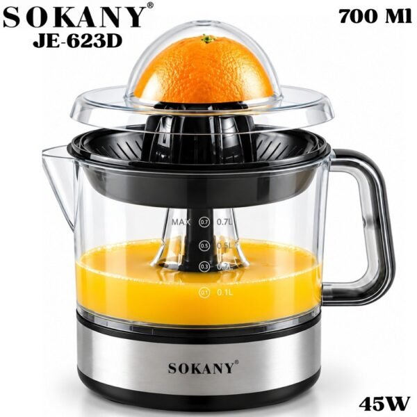 Exprimidor De Naranjas Electrico 700Ml Sokany JE-623D