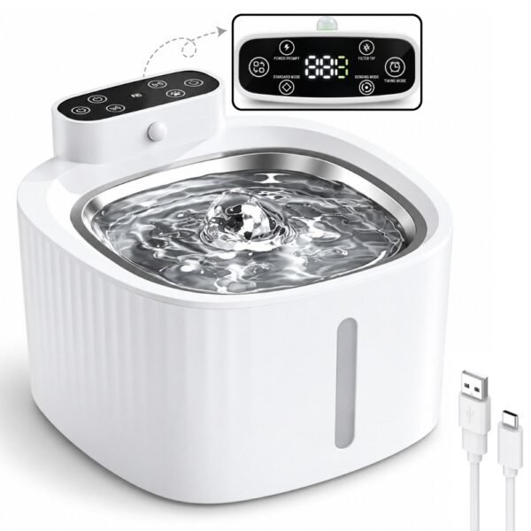 Bebedero Fuente Grifo De Agua Automatico Para Mascotas Con Sensor Recargable
