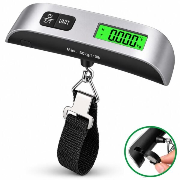 Pesa Bascula Gramera De Viaje Digital Portatil Equipaje Maleta