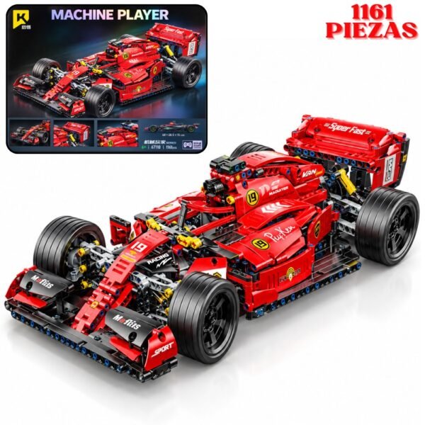 Armatodo Bloque De Construccion Carro Armable Formula 1 Ferrari Rojo