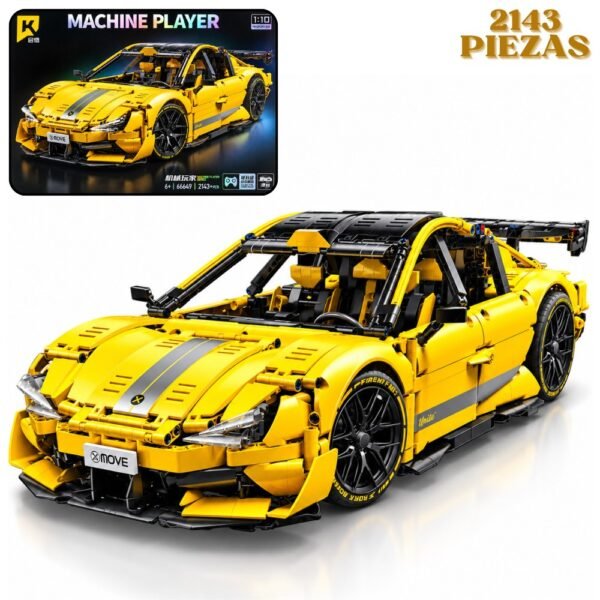 Armatodo Bloque De Construccion Carro Armable Porsche Amarillo