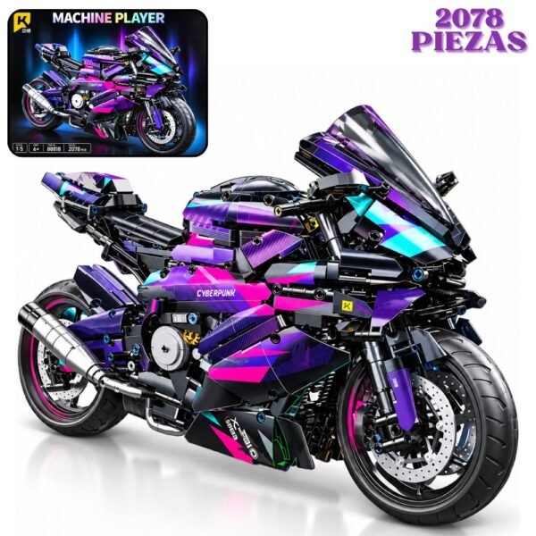 Armatodo Bloque De Construccion Moto Armable Bmw Morada