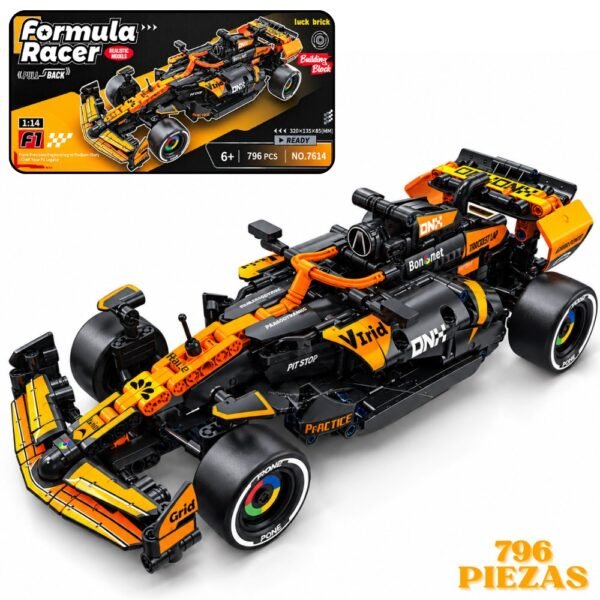 Armatodo Bloque De Construccion Carro Armable Formula 1 Naranja