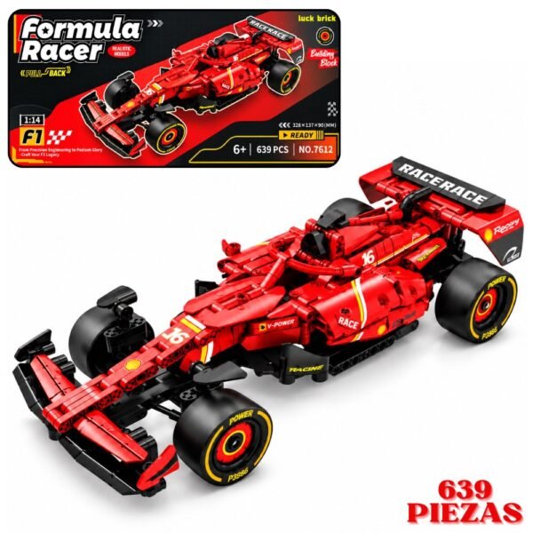 Armatodo Bloque De Construccion Carro Armable Formula 1 Rojo