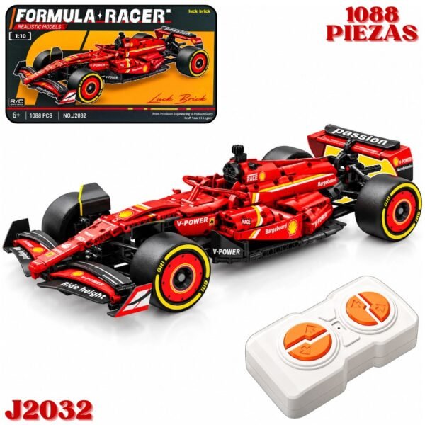 Armatodo Bloque De Construccion Carro Armable Formula 1 Rojo A Control Remoto