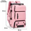 Bolso Morral Mochila De Viaje Portatil Tactico Multiuso Gran Capacidad Rosado