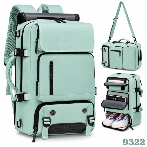 Bolso Morral Mochila De Viaje Portatil Tactico Multiuso Gran Capacidad Verde Menta
