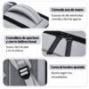 Bolso Morral Mochila De Viaje Portatil Tactico Multiuso Gran Capacidad Gris