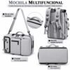 Bolso Morral Mochila De Viaje Portatil Tactico Multiuso Gran Capacidad Gris