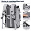Bolso Morral Mochila De Viaje Portatil Tactico Multiuso Gran Capacidad Gris