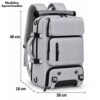 Bolso Morral Mochila De Viaje Portatil Tactico Multiuso Gran Capacidad Gris