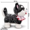 Perro Peluche Interactivo Que Camina Con Correa Recargable Negro