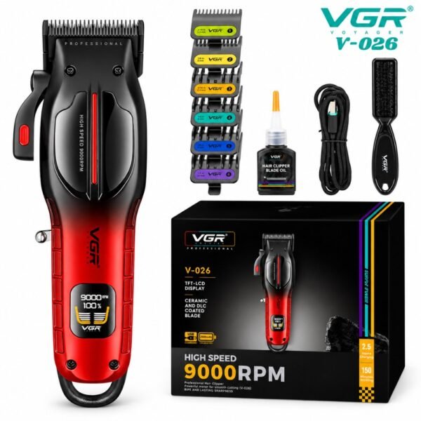 Maquina De Motilar Cortadora De Cabello Inalambrica Profesional Vgr V-026