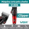 Maquina De Motilar Cortadora De Cabello Inalambrica Profesional Vgr V-026