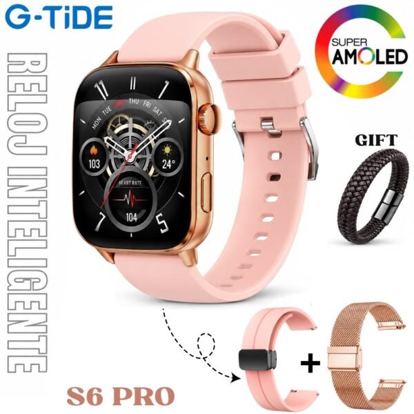 Reloj Inteligente Smartwatch Bluetooth G-tide S6 Pro Rosado