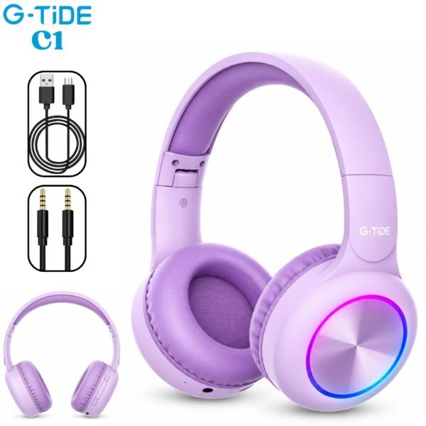 Audifono Diadema Bluetooth Inalambrica Auriculares G-tide C1 Morado / Lila