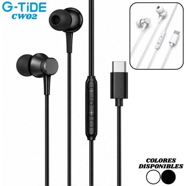 Audifonos Alambricos Manos Libres Con Microfono Tipo C G-tide CW02